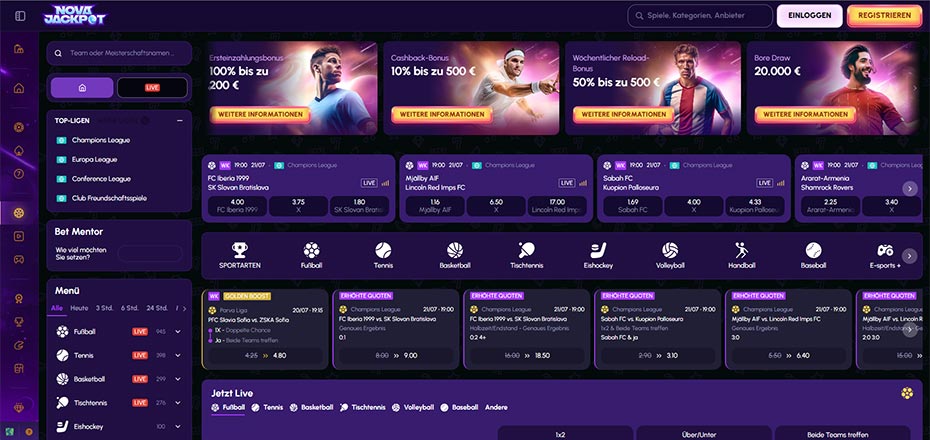 NovaJackpot wetten