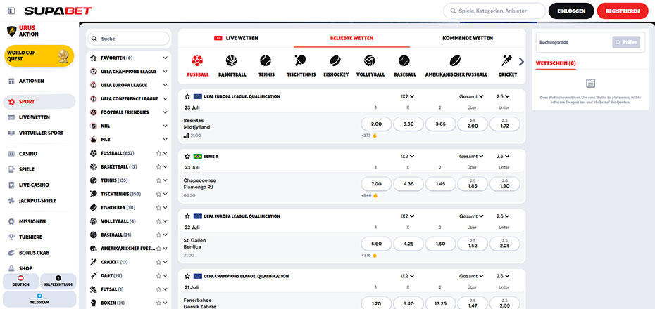 Supabet wetten